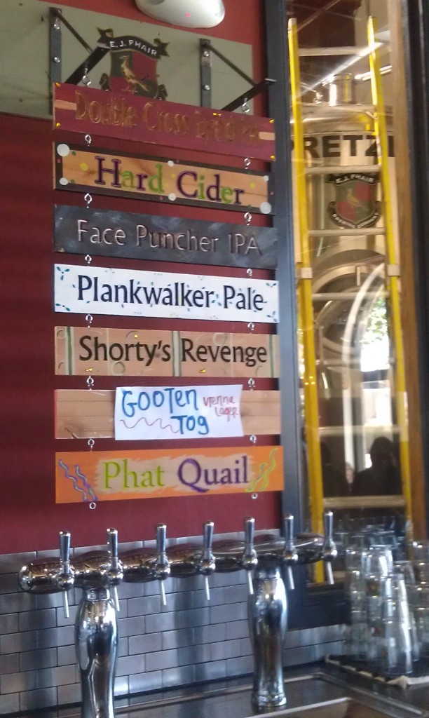 E.J. Phair tap list