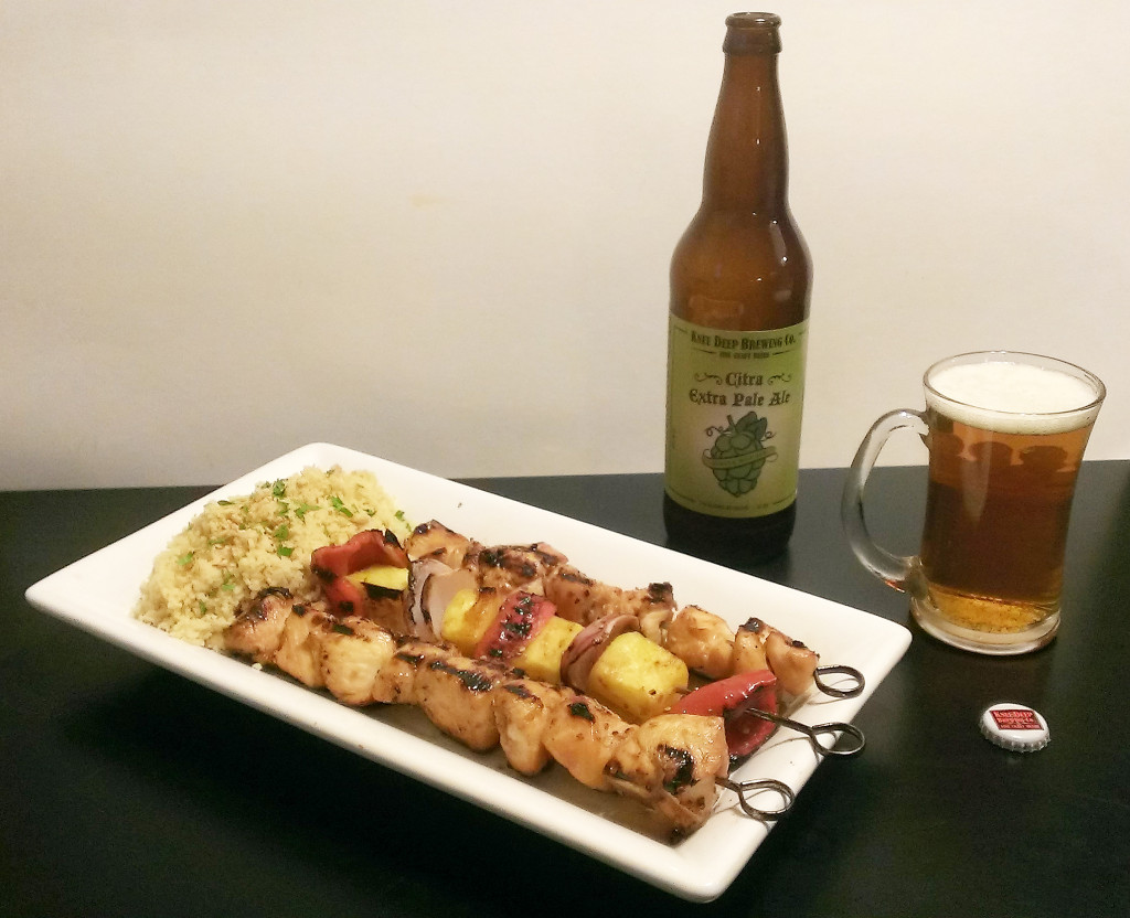 chix kabobs & citra pale