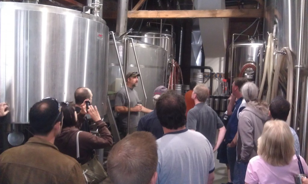 J.J. Phair of E.J. Phair gives a tour of the brewhouse