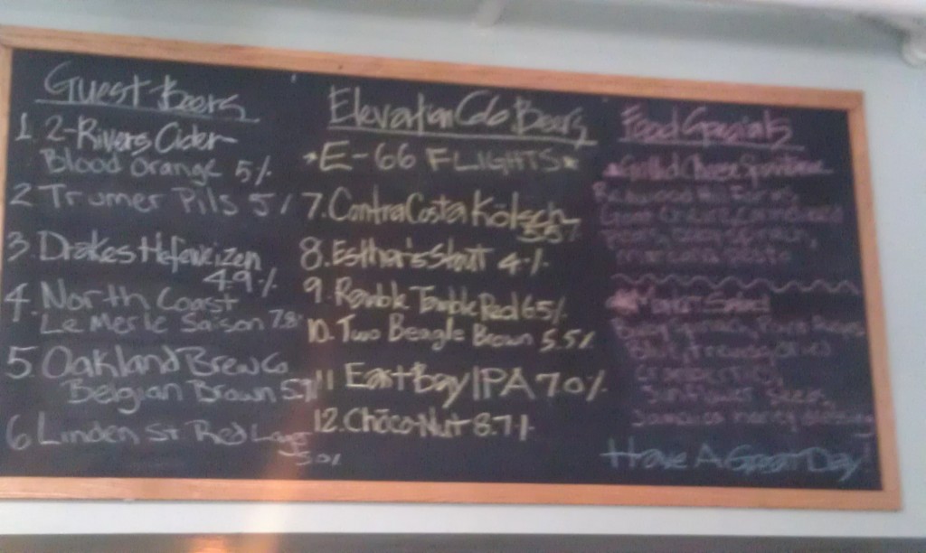 Elevation 66 tap list