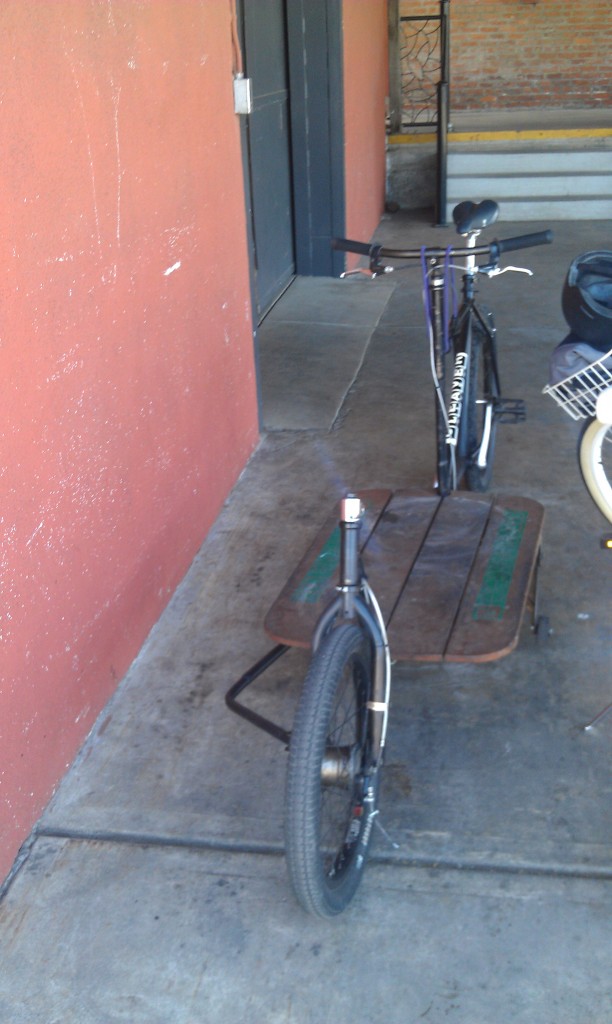 Custom bicycle for delivering kegs of Linden Street Towne Lager